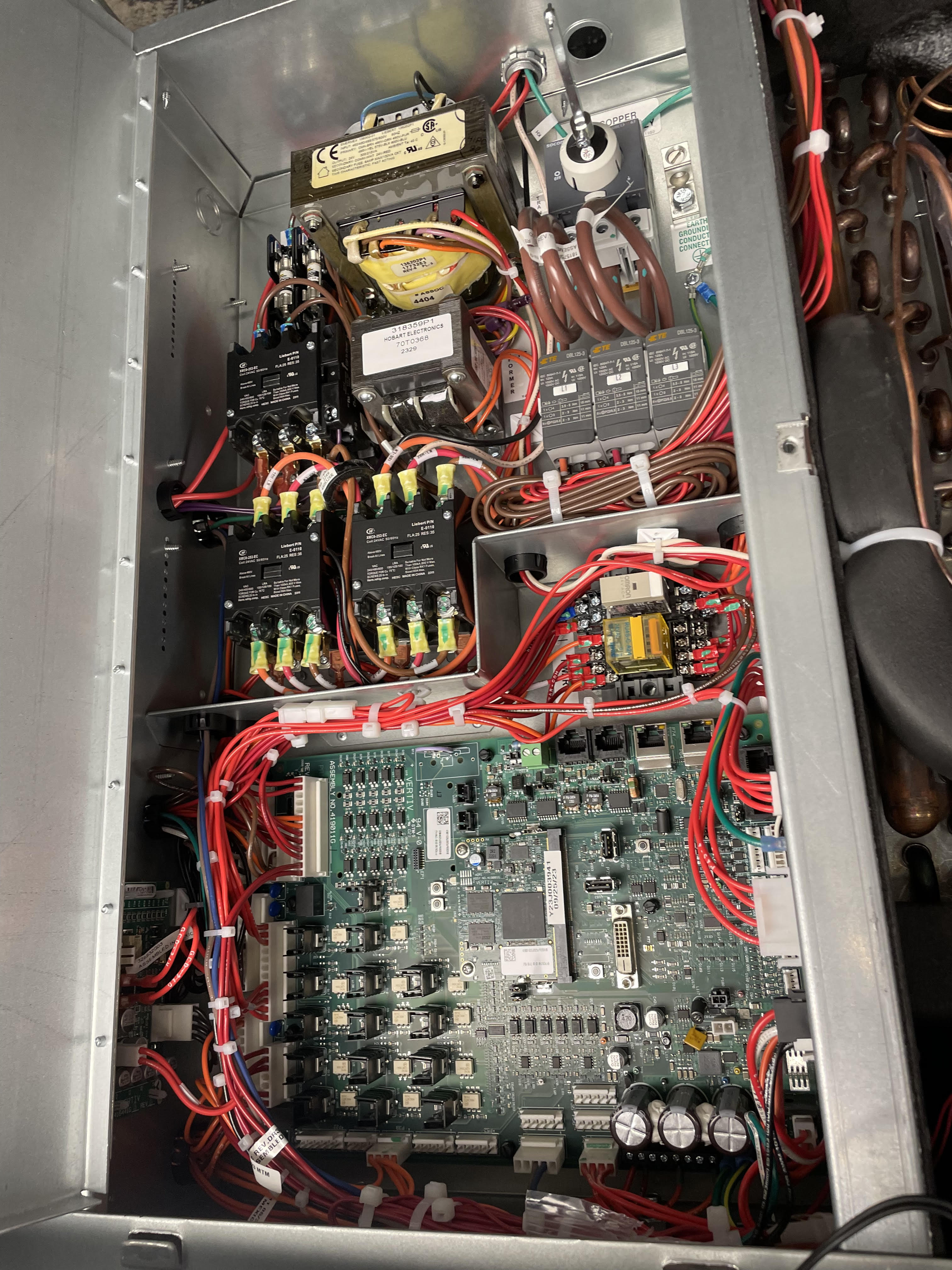 Commercial HVAC control panel wiring showing importance of professional electrical work in Austin TX